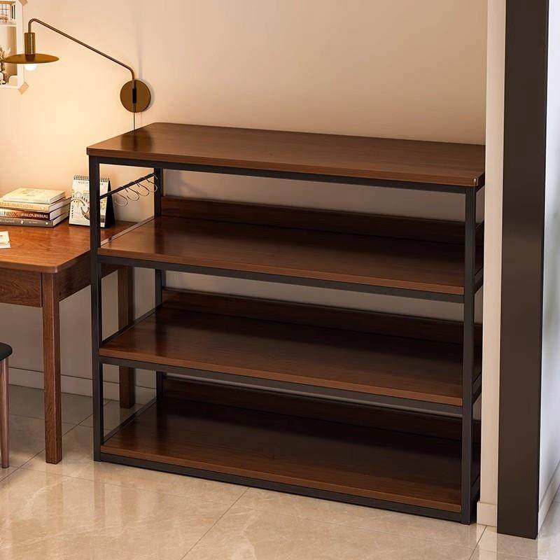 落地书架置物架靠墙多层租房窄柜家用架子收纳架书桌旁网红展示架