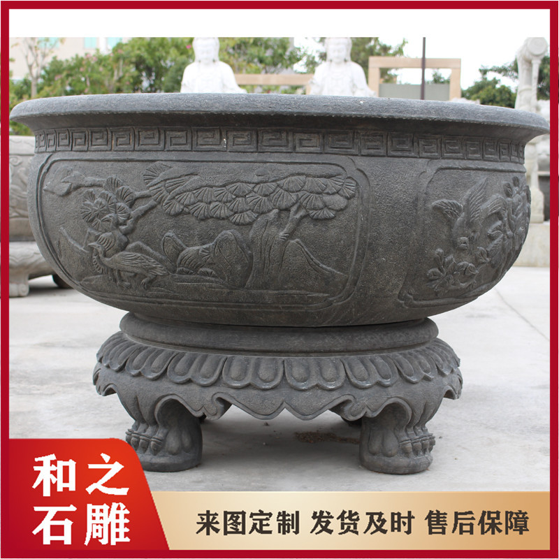 石雕花盆欧式花钵别墅小区?
