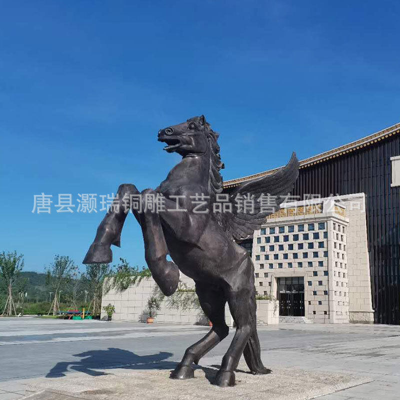青铜马广场大马铜雕铸铜八骏马铸铜马雕塑灏瑞雕塑生产厂家