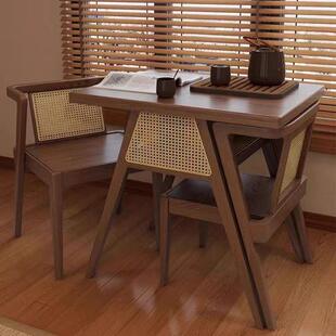 全实木阳台网红小茶桌一桌两椅组合家用椅子小户型阳台休闲桌椅