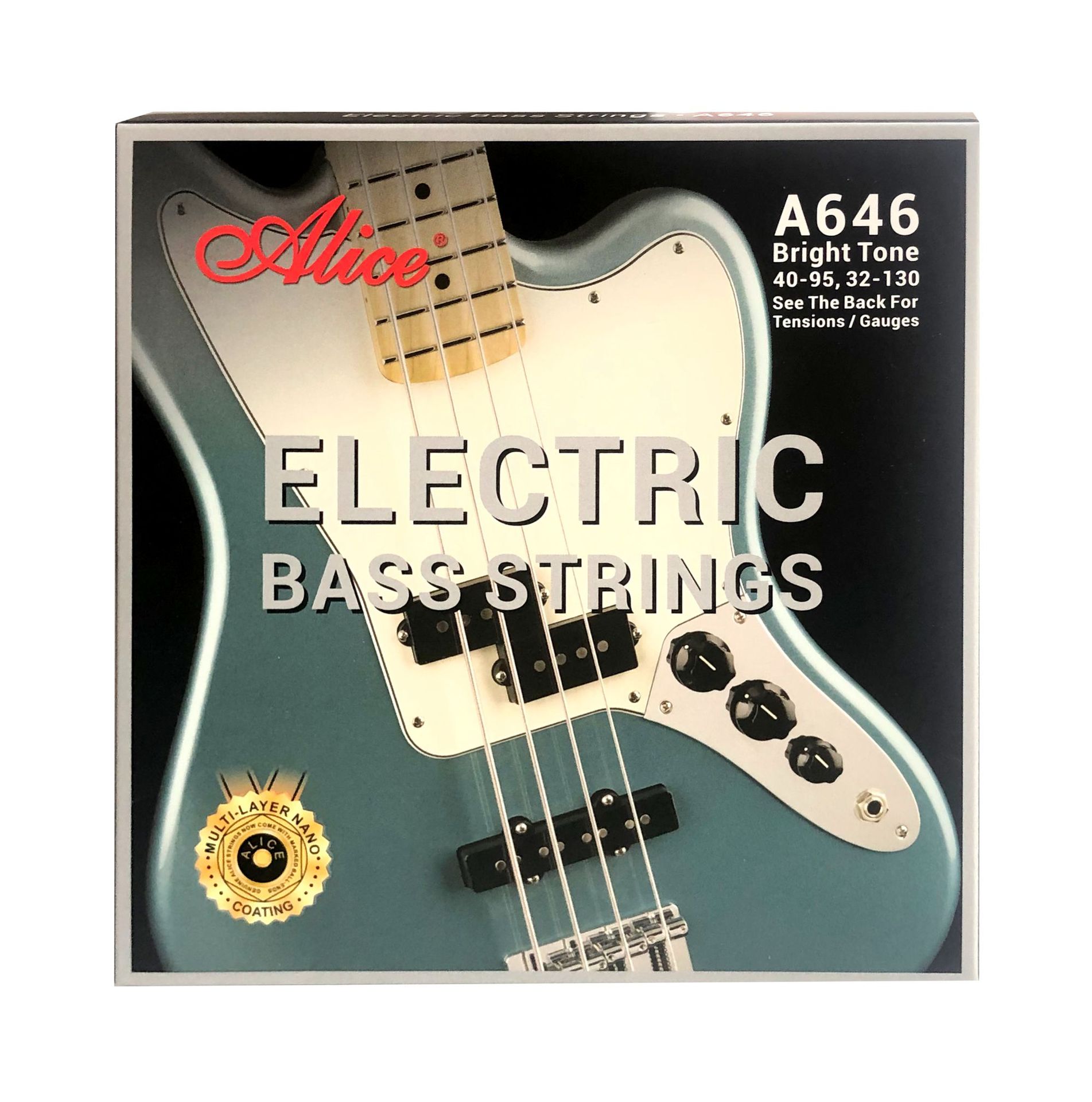 Alice爱丽丝 A646电贝司琴弦 45-105四弦 Bass贝斯弦一套4根装