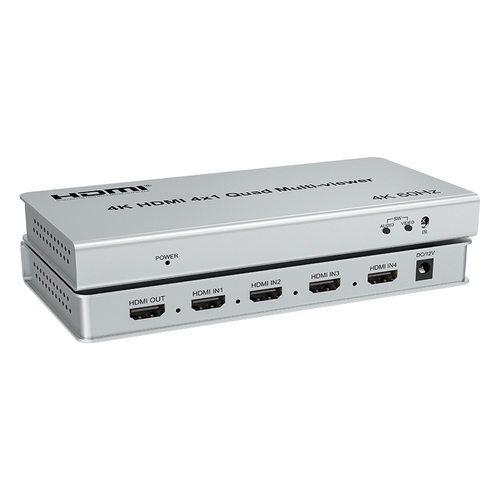 HDMI 4X1四画面分割器4K@60Hz4口分频器多种画面分割模式