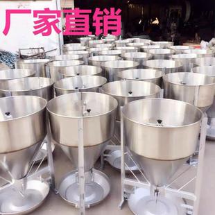 加厚不锈钢大猪育肥母猪食槽小猪用双面料槽养殖场喂鸡新款猪食槽