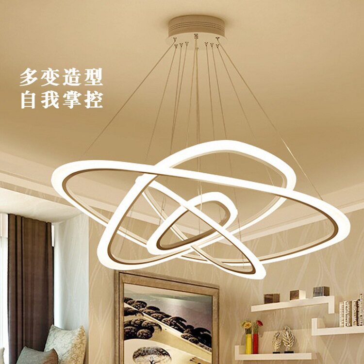 客厅吊灯现代简约创意个性大气轻奢卧室灯具北欧客厅灯led餐厅灯