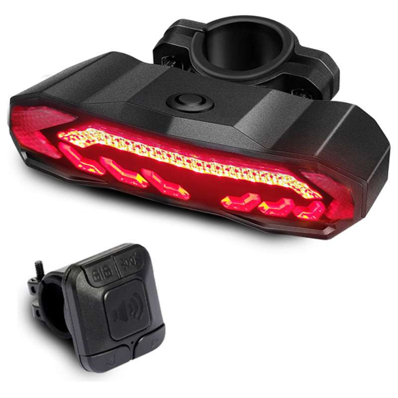 自行车刹车感应智能尾灯防水智能遥控充电防盗转向尾灯SF31R