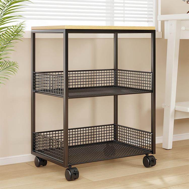 打印机置物架家用落地多层储物书架办公室桌边可移动文件收纳架子