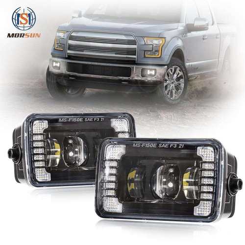 前杠led雾灯方形适用于2015-2019款福特F150E雾灯改装灯直销