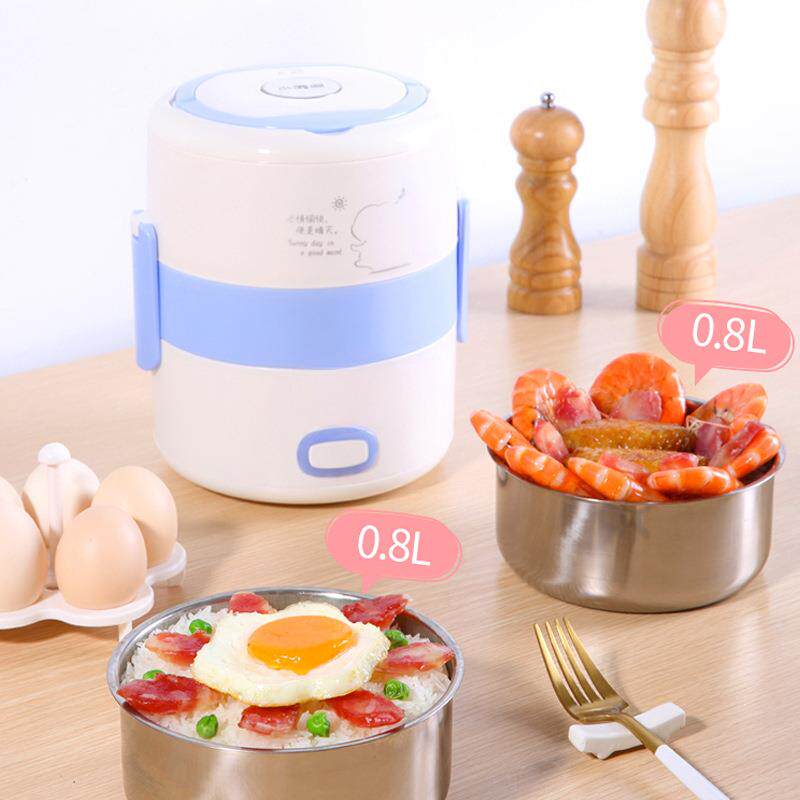 电热饭盒插电可保温加热饭盒多功能蒸煮热饭煲便当盒蒸饭器