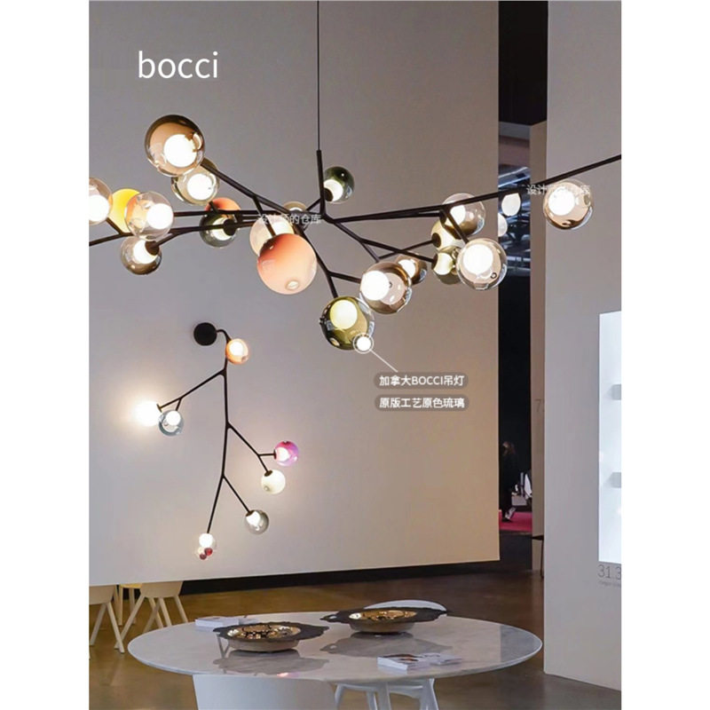 加拿大bocciT28设计师款别墅挑空复式楼梯灯客厅餐厅灯玻璃吊灯