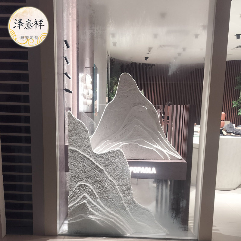 大型假山泡沫雕塑道具石头庭院造景商业背景橱窗假山造型摆件