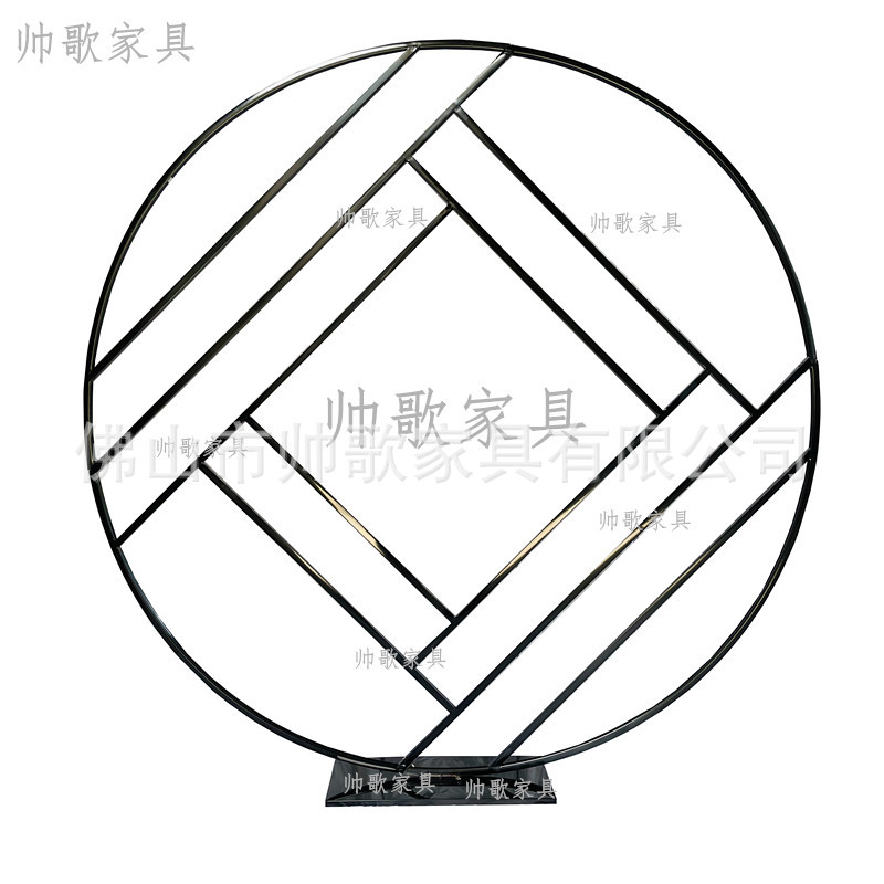 不锈钢婚庆圆形网格拱门婚庆背景网格屏风圆形婚庆背景架