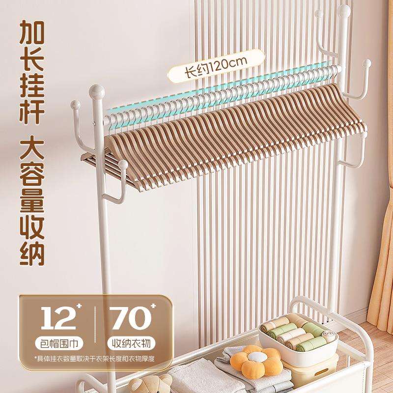 衣架落地卧室挂衣架可移动家用室内轻奢收纳晾衣服架子简易衣帽架