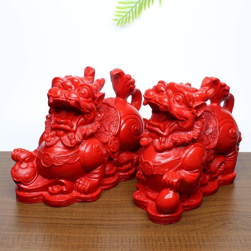 天然原矿朱砂招财貔貅大号旺财摆件家居客厅工艺品办公室风水摆设