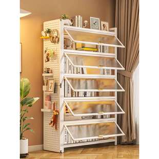 梧桐熊钢制书柜带门儿童书架一体靠墙防尘储物柜落地置物架收纳柜