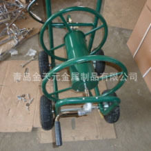 小型轮式手推可缠绕120米金属水管收纳车 洗车浇花园艺浇水器水管