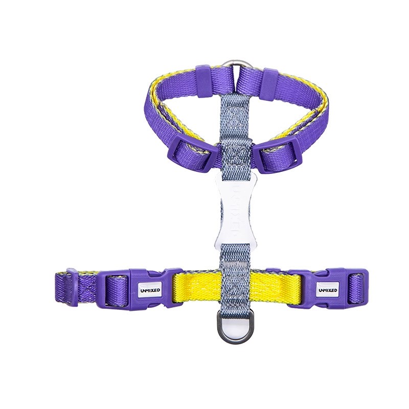UNMIXED撞色工字胸背带猫用防挣脱外出背带布偶蓝猫牵引绳