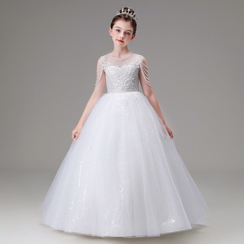 儿童礼服白色女童花童婚纱生日公主裙六一幼儿园主持人钢琴演出服,童装/婴儿装/亲子装,儿童礼服,淘宝优惠券,粉丝福利购,淘宝优惠卷