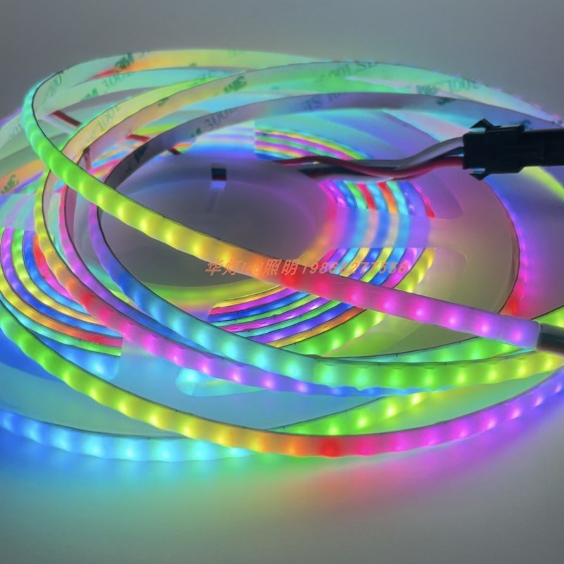 幻彩灯带cob无光斑RGB12v24Vled灯条5/10/12mm跑马流水追光氛围灯