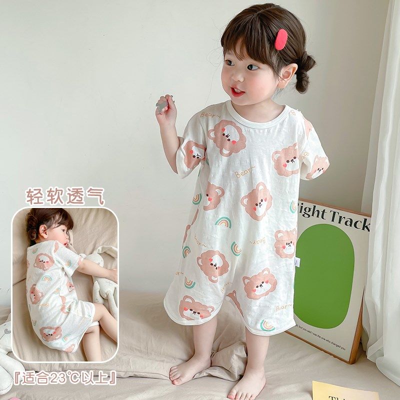 女童睡裙夏款纯棉女孩2024新款夏季薄款女宝宝连体睡衣裙儿童睡袍,童装/婴儿装/亲子装,家居裙/睡裙,淘宝优惠券,粉丝福利购,淘宝优惠卷