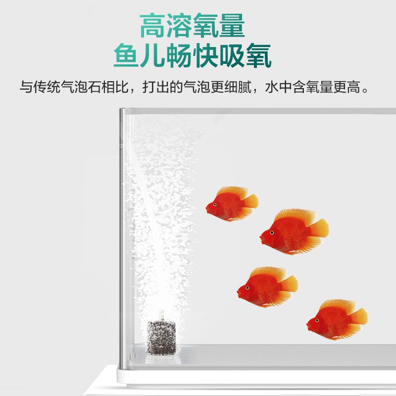 氧气泵气泡石鱼缸氧气头静音气石打氧气泡盘氧气管接头增氧机配件