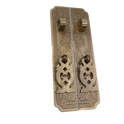 中式仿古明清家具铜配件纯铜明装书柜直条橱柜衣柜铜拉手柜门把手