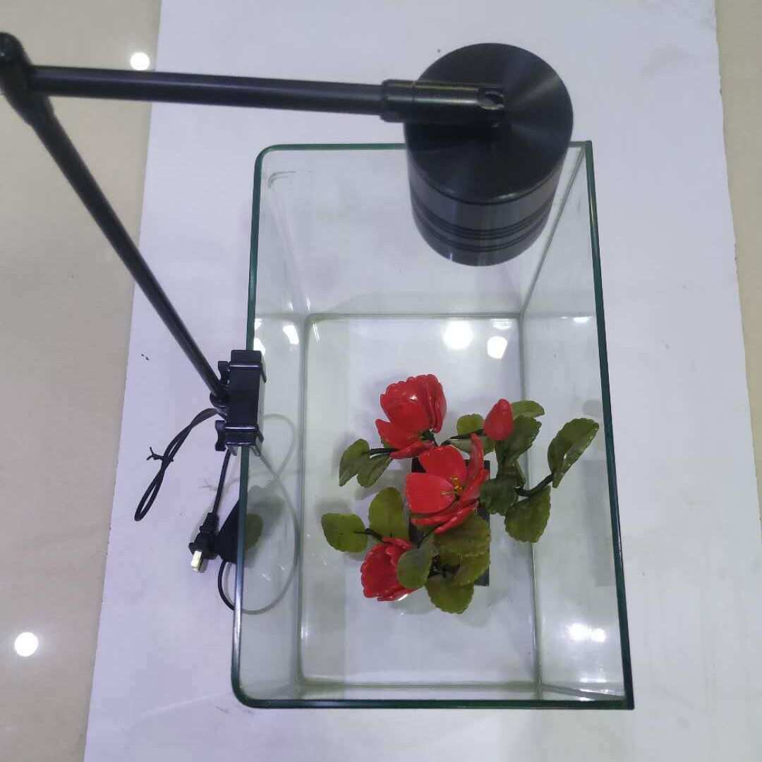 鱼缸LED伸缩夹灯全光谱草缸照明造景灯吊灯可调角度COB水草照明