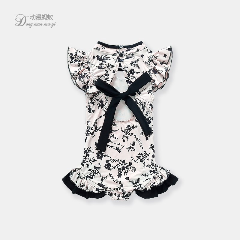 女童泳衣夏季2024新款女宝宝中国风泳装洋气新中式女孩连体游泳衣