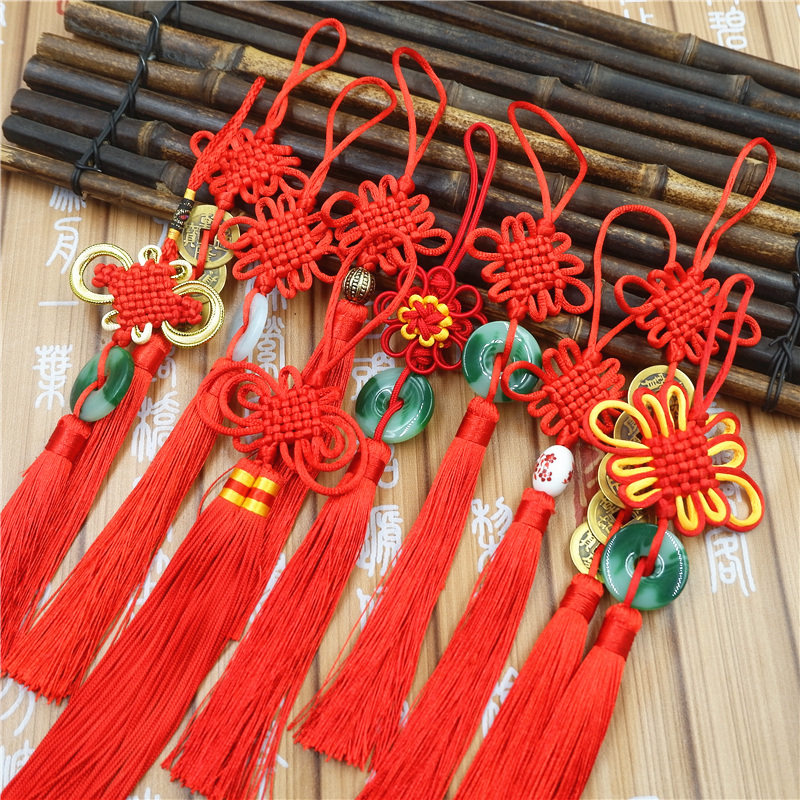 9.9元包邮中国结小号6盘中国结挂件吉祥家居装饰挂饰灯笼吊穗送礼