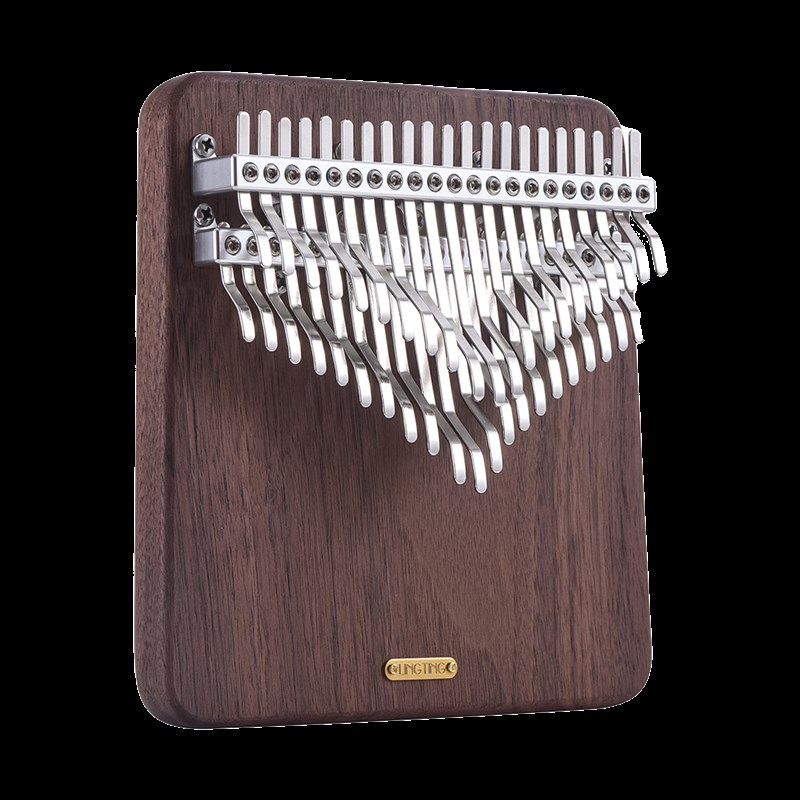 拇指琴42音34音17卡林巴听月听雪聆听胡桃木板式初学曲谱易学乐器