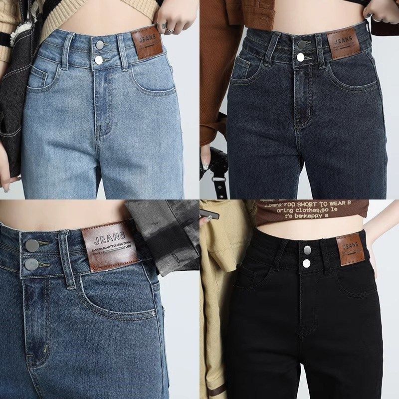 八九分小个子修身直筒宽松春夏薄牛仔裤女梨形身材烟管窄版直筒裤