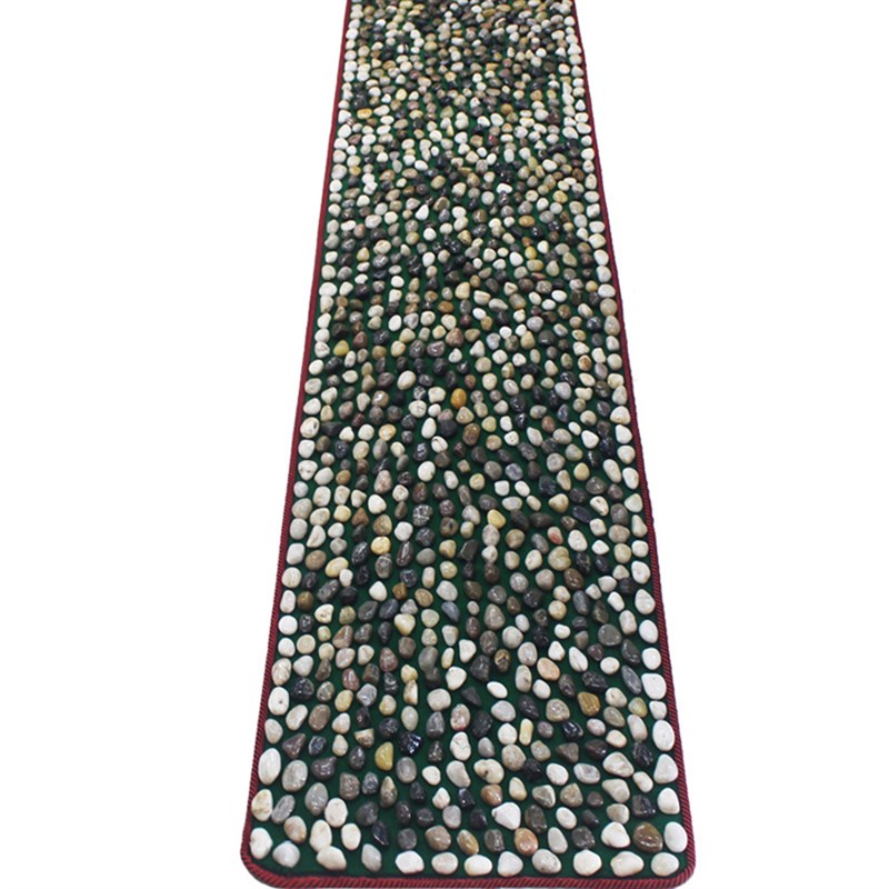 密拼200cm天然雨花石鹅卵石足底按摩垫健康保健石子路足疗指压垫