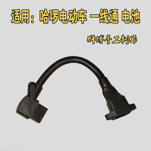 哈啰电动车星恒一线通48V锂电池转换头线品字形外卖长度定制2+4口