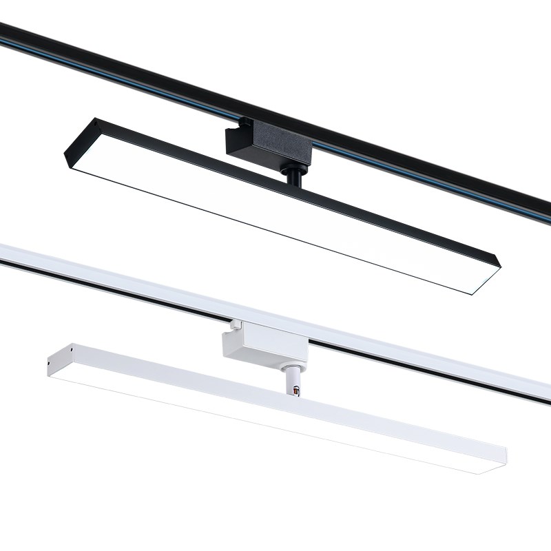 长条轨道灯散光led三色变光服装射灯零食店铺超市照明灯可调节式