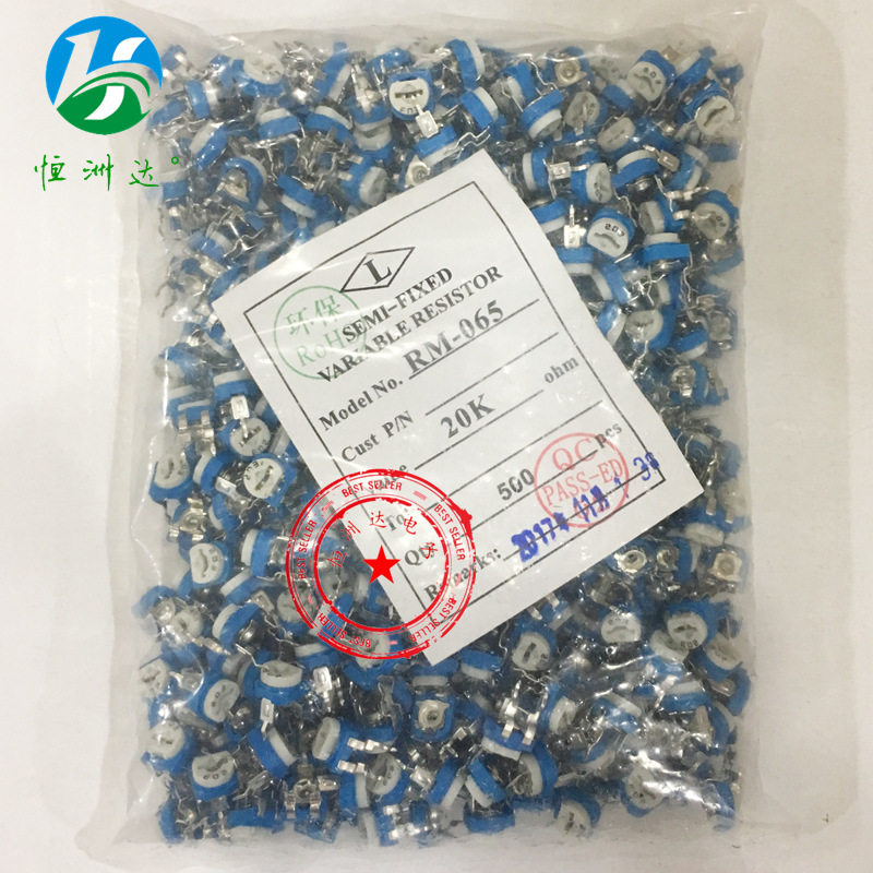厂家直供RM06520K卧式兰白可调电阻203长期供应
