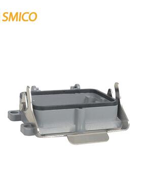 直销热流道外壳底座矩形重载连接器铝壳H48B-BK-1L开孔安装