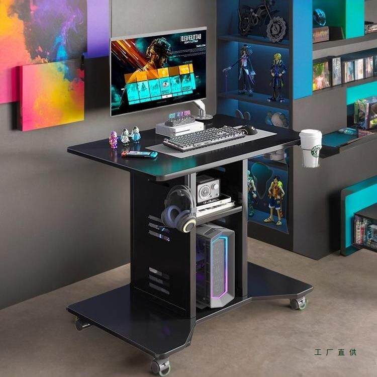 实木电脑桌小型家用台式电竞桌单人书桌小户型卧室床边移动小桌子