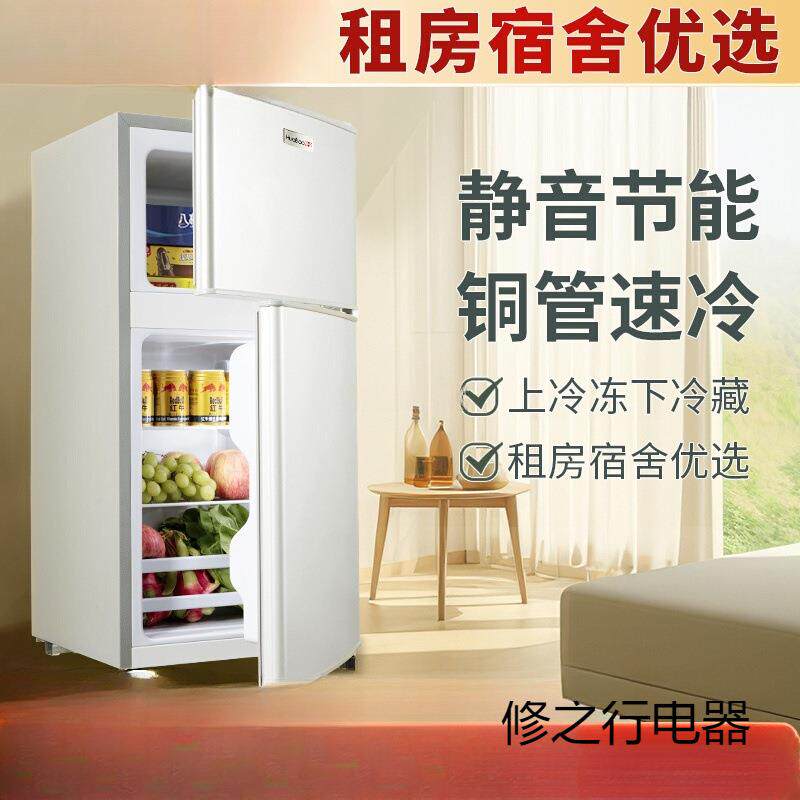 一级能效小冰箱二人用家用小型出租房宿舍用迷你双门电冰箱3651