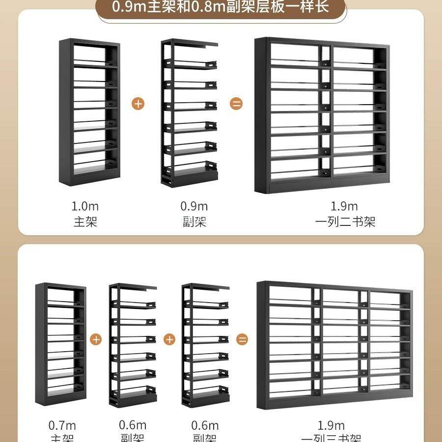 家用多层靠墙书架落地客厅钢制宝宝书籍收纳置物架儿童书柜铁艺