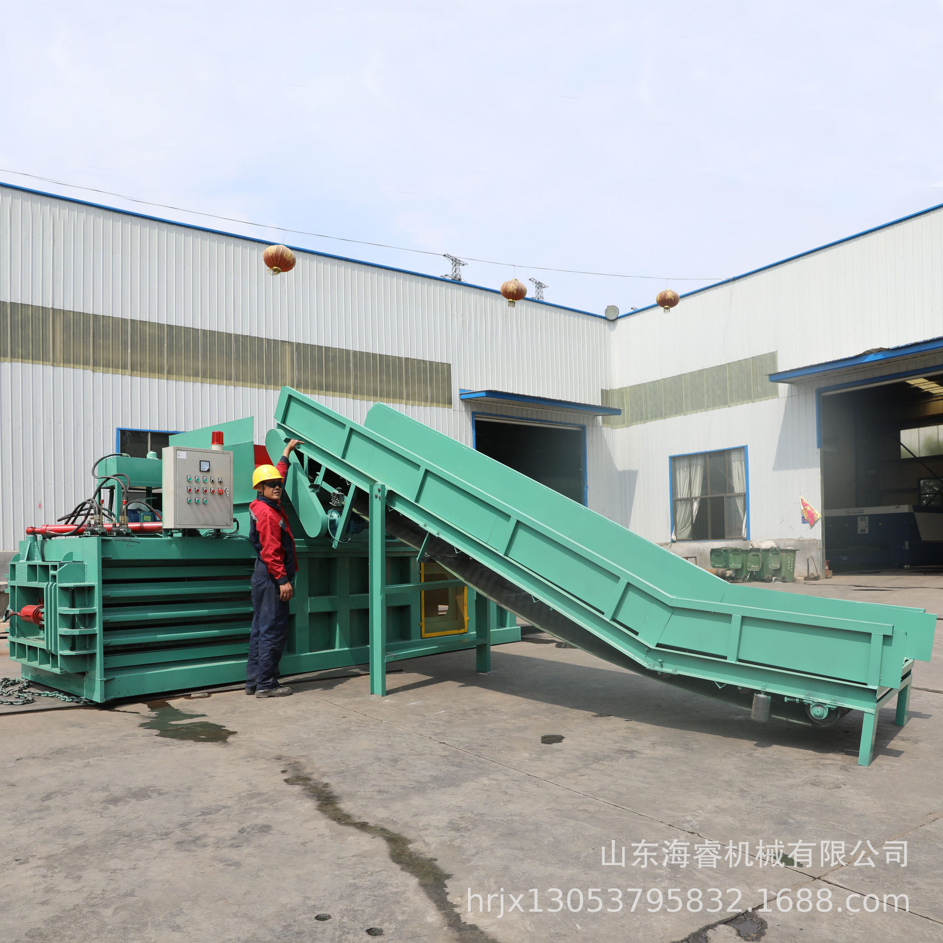 卧式液压废纸箱饮料瓶打包机