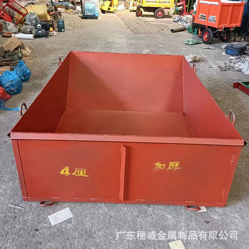 深圳建筑塔吊砖斗大型1方船形灰盆0.8方小方灰斗工地用方形料斗
