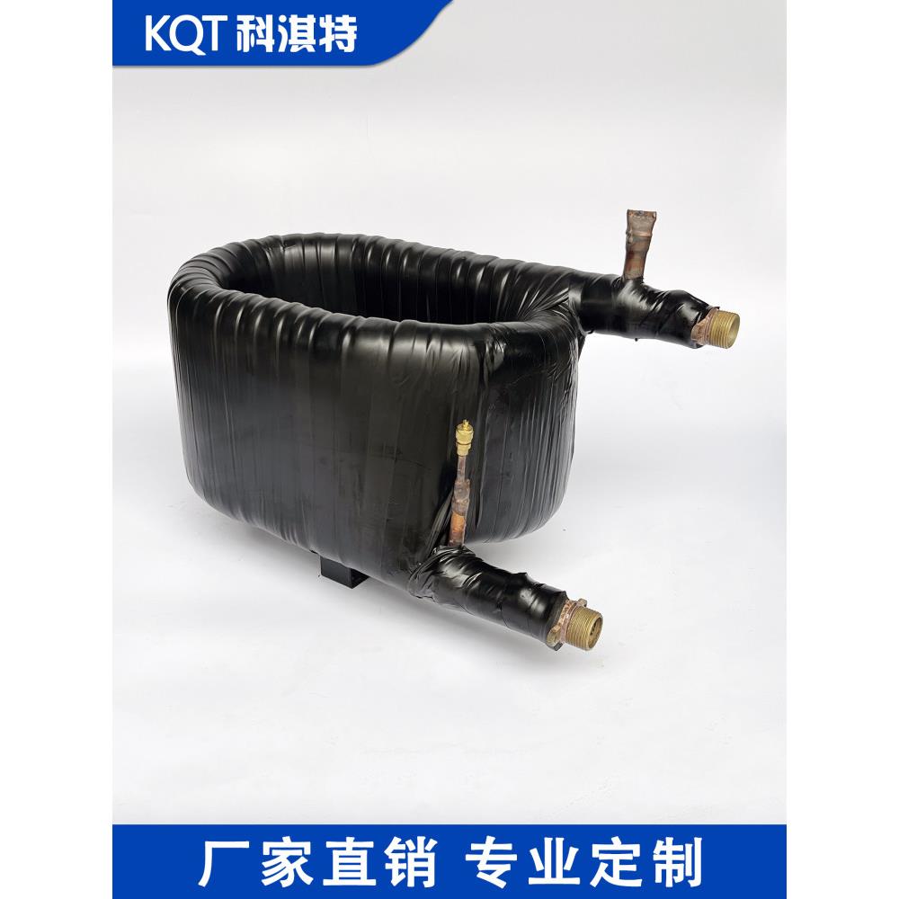 现货1-10匹空气能套管式换热器热泵热交换器空调蒸发器冷凝器水炮