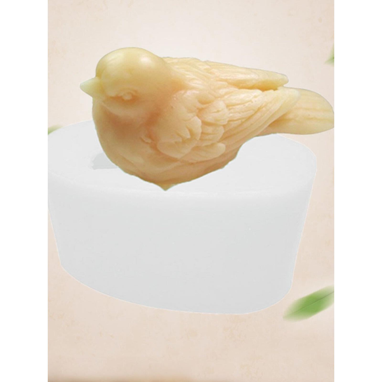 蛋糕装饰小鸟模具硅胶3D立体杜鹃麻雀模型冰块盐雕冰雕手工肥皂模