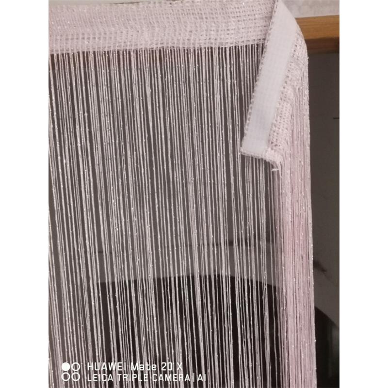 魔术贴加密粉红银丝门帘自粘成品流苏线帘客厅卧室装饰隔断帘窗帘