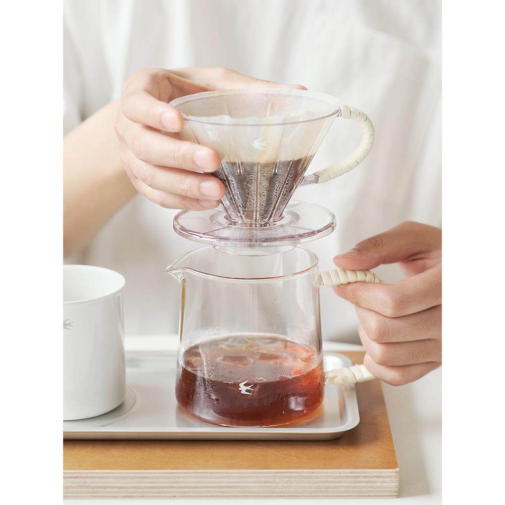 日本燕印绕藤手冲咖啡分享壶滤杯日式滴漏过滤器手磨冲泡器具套装