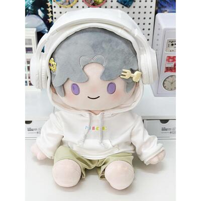 大白卫衣40cm娃衣一番坐姿棉花娃娃连帽卫衣超萌小宝外出服帽衫