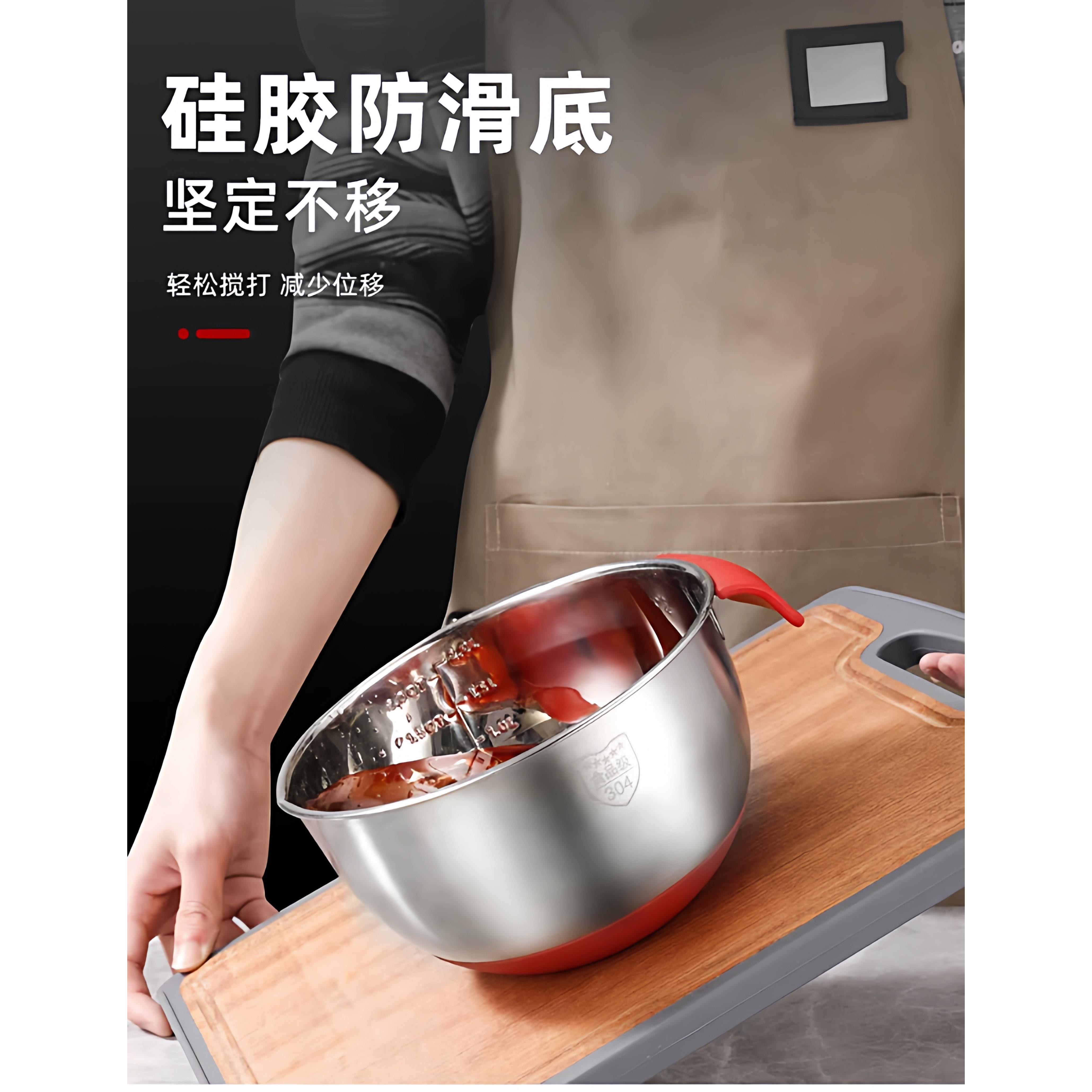 不锈钢打蛋盆烘焙专用奶油打发碗蛋糕和面工具家用