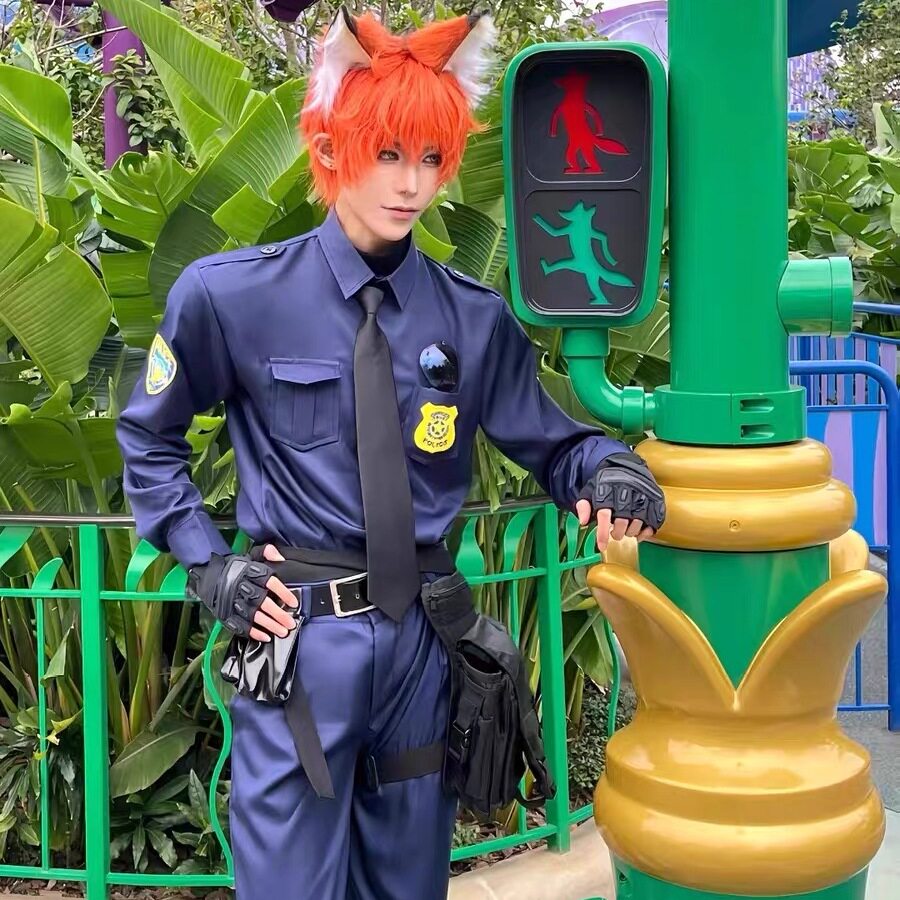 疯狂动物城尼克狐尼克cos服装男女制服套装成人角色扮演万圣节正