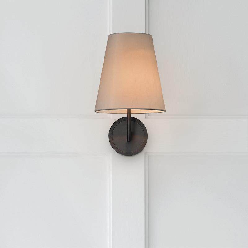 美式全铜后现代简约客厅书房过道轻奢玄关卧室设计师创意布艺壁灯