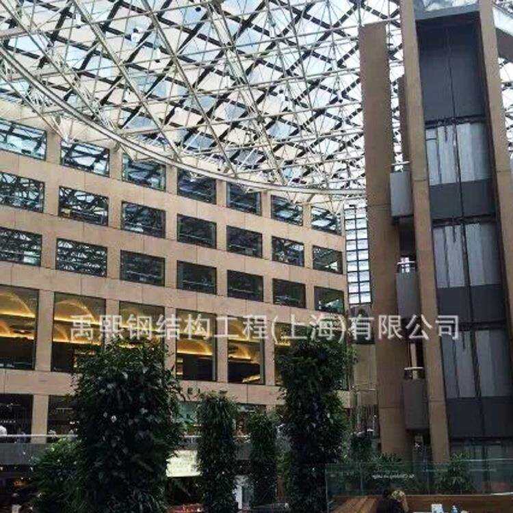 上海禹熙网架厂钢工程承包玻璃屋面，钢结构檩条夹层，钢结网架屋