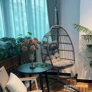 可折叠棉绳户外吊篮秋千省空间吊兰摇篮吊椅室内阳台吊床拆装支架